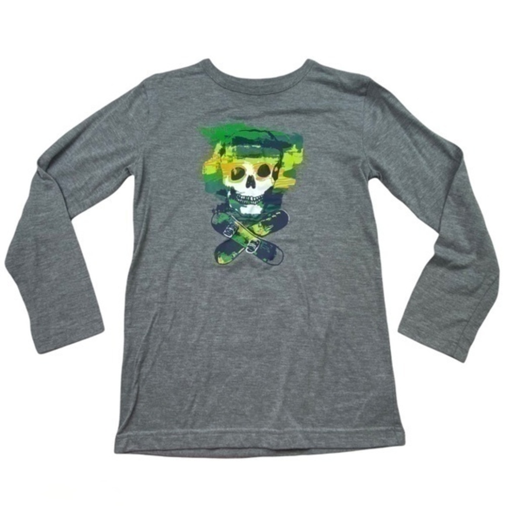 Cherokee Sleepwear Boys Size L 12 14 Skull and‎ Skateboard Crossbones Pajama Top